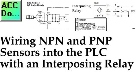 Wiring Npn And Pnp Sensors Into The Plc With An Interposing Relay Youtube