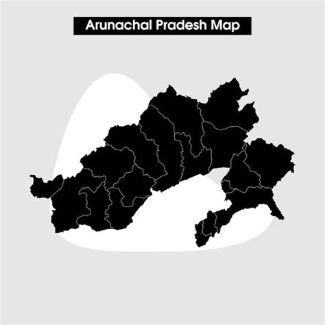 Premium Vector Arunachal Pradesh Vector Map
