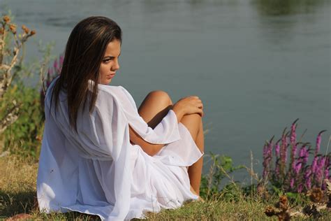 Free Images People In Nature White Beauty Skin Sitting Long Hair