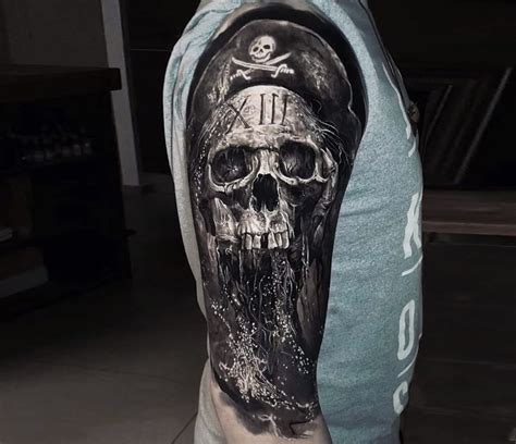 Pirate Skull Tattoo By Eliot Kohek Photo