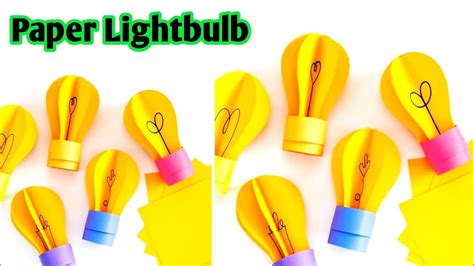 Paper Lightbulb💡🤓 How To Make Paper Light Paper Craft Wall Hanging