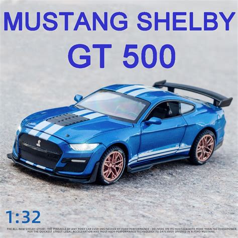 132 Ford Mustang Shelby Gt500 Diecast Alloy Car Model Toys For
