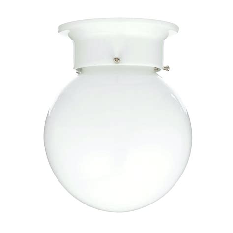 Mainstays 6 Flush Mount Globe Ceiling Light Fixture In White Finish