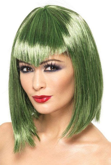 Vamp Green Adult Wig Costume Shop Costume Wigs Adult Costumes Costumes For Women Trim