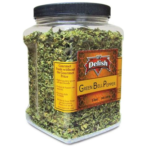 Dehydrated Dried Green Bell Pepper By Its Delish 12 Oz Jumbo