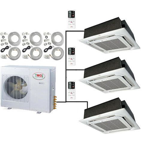 Free shipping on prime eligible orders. 4 Ton Tri Zone Ductless Split Air Conditioner CEILING ...