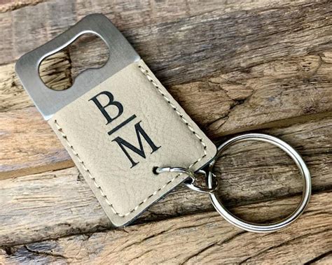 Personalized Leather Keychain For Men Custom Leather Etsy Keychain