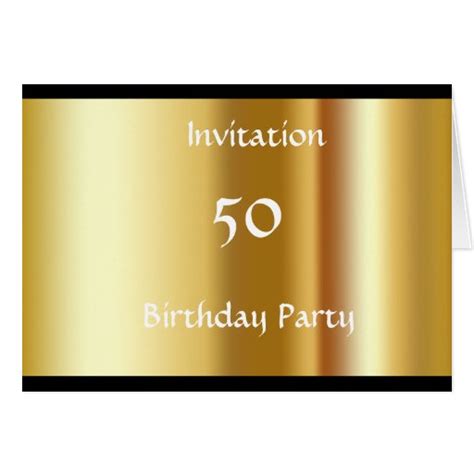 Create Your Own 50th Birthday Party Invitation Greeting Card Zazzle