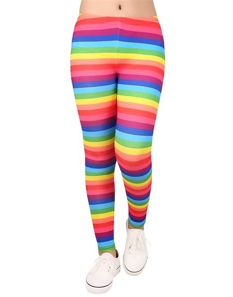 Hde Rainbow Leggings For Girls Kids Rainbow Stripes Pants