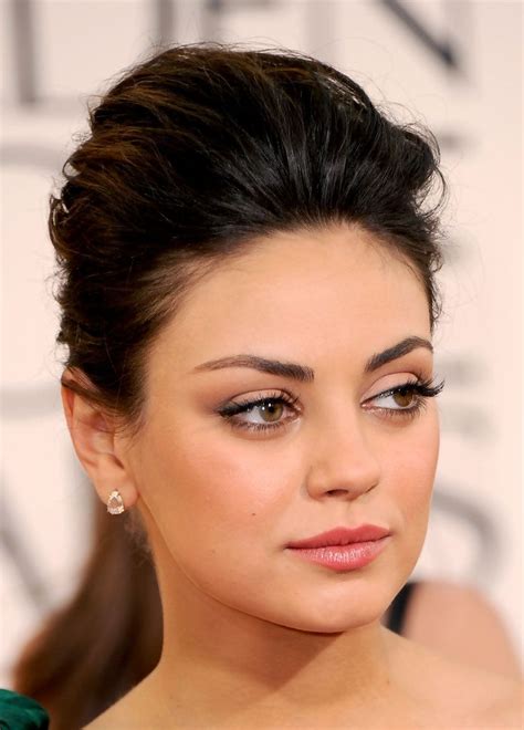 Mila Kunis False Eyelashes Natural Wedding Makeup Wedding Hair And