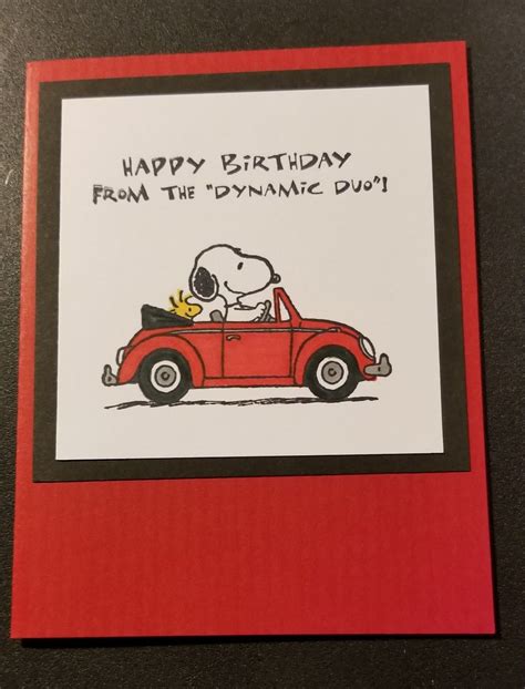 Hallmark birthday pop up card with song from son or daughter (peanuts snoopy and woodstock pop up, plays linus and lucy by vince guaraldi), model number: Peanuts birthday card | Peanuts birthday, Birthday cards, Cards