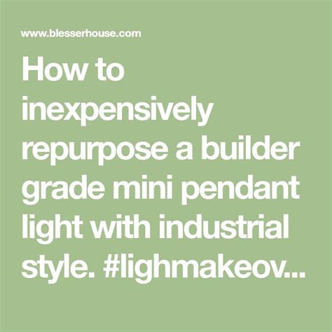 Diy Industrial Pendant Light For Under 10 Blesser House In 2020