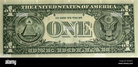 Cerca del reverso de un billete de dólar Estados Unidos de América Fotografía de stock Alamy