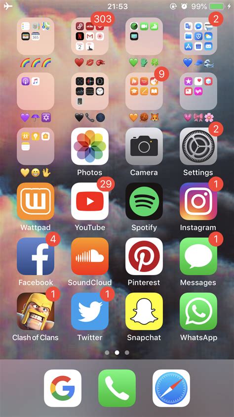The Way I Organized My Home Screen Iphone Organization Iphone Life