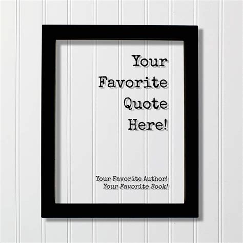 Custom Floating Quote Frame Your Favorite Quote Handmade