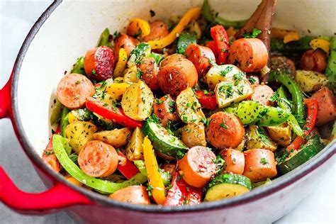 One Pot Sausage And Vegetables Recipe — Eatwell101