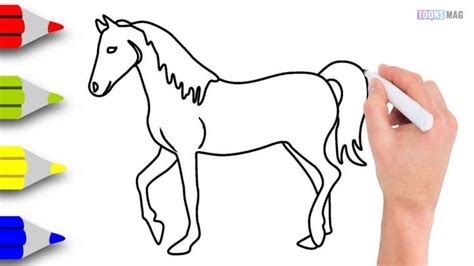 How To Draw Horses Easy Tutorial Toons Mag