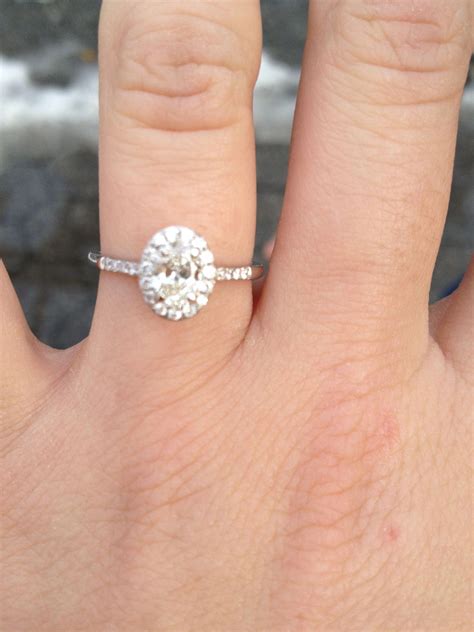 My Stunning Engagement Ring Oval Halo Diamond Ring Smallweddingring