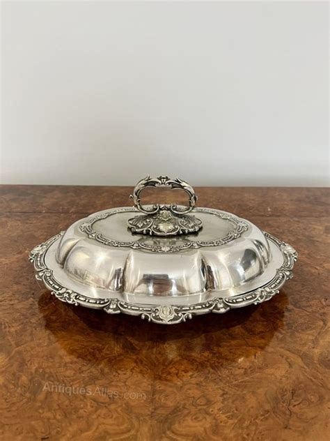 Antiques Atlas Edwardian Quality Ornate Silver Plated Entree Dish