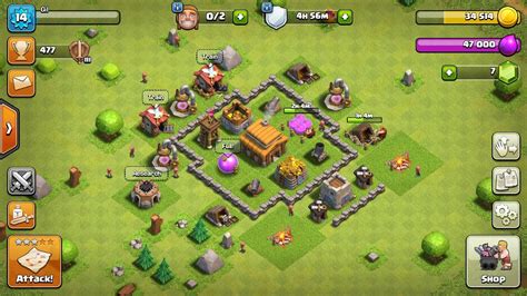 You can update your town hall till the 3rd level rather quickly, comparing with the town hall of the 2nd level, there is an evident visual change as it obtains the attic. Base Town Hall 3. Just started. Anyway to improve ...