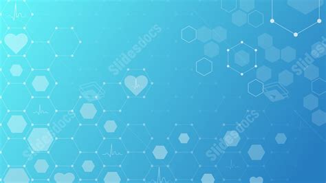 Geometric Dna Abstract Heartbeat Blue Medical Powerpoint Background For