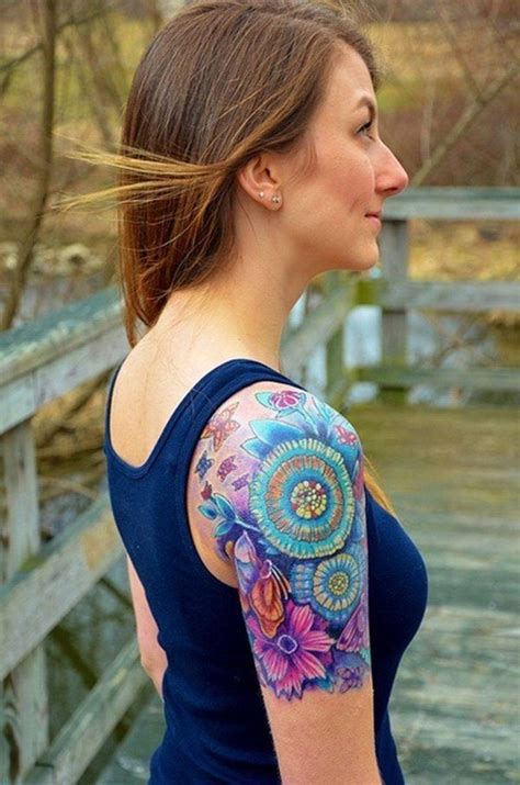 Colorful Sleeve Tattoo For Women Great Tattoos Beautiful Tattoos