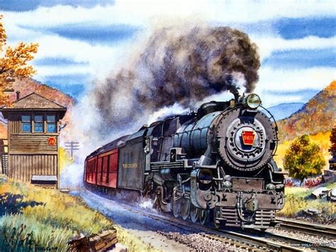 Fantasy Art Trains Art Train Painting Art Train Journeys By Howard