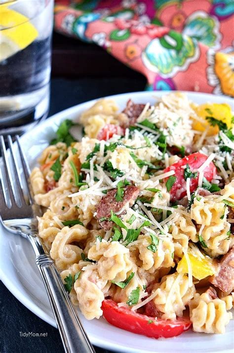 Stir in garlic and cook for about 2 minutes. Creamy Cajun Pasta with Smoked Sausage | TidyMom