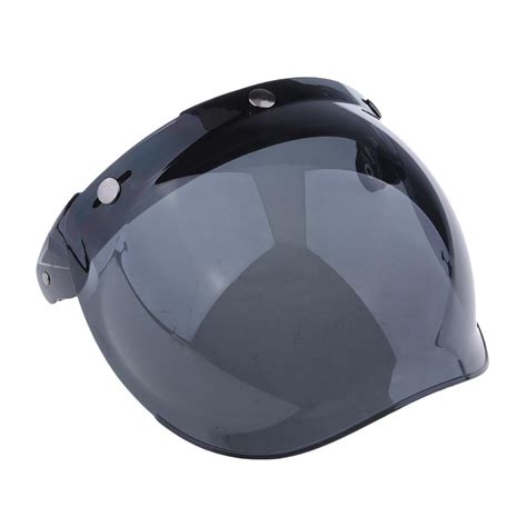 3 Button Flip Up Bubble Visor Shield For Open Face Motorcycle Helmet Ebay