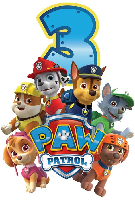 Paw Patrol Number 3 Png Paw Patrol Patrulla Canina Fotos Png Images
