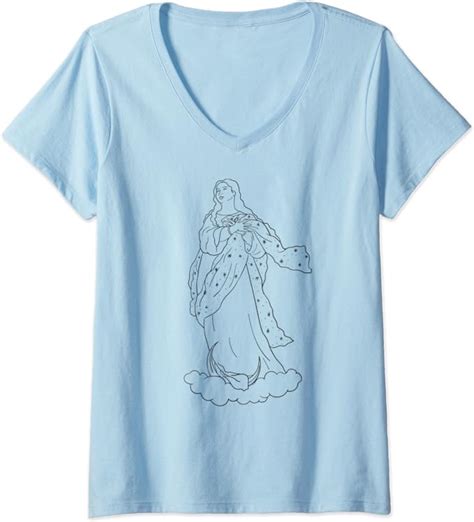 Womens Inmaculada Concepcion Immaculate Conception V Neck T Shirt Uk Fashion