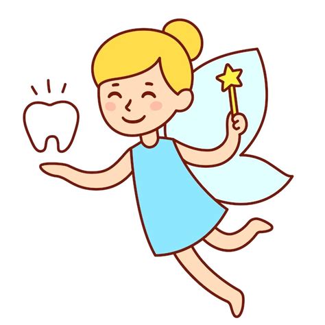premium vector cute cartoon tooth fairy