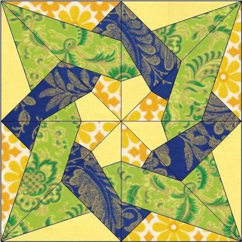 Tangled Star Quilt Block Pattern Bluprint Star Quilt Blocks Quilts