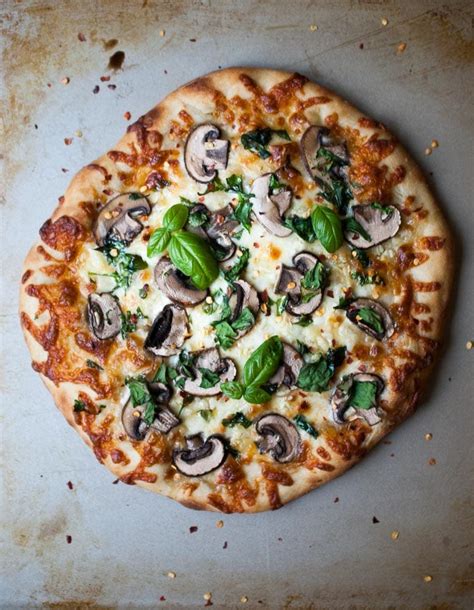 Mushroom Garlic And Spinach Pizza Life Is But A Dish