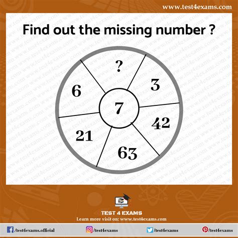 Solve Missing Number Circle Math Puzzle Puzzle Test 4 Exams