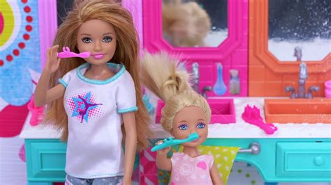 Barbie Skipper And Chelsea Dolls School Morning Routine Play Toys Youtube