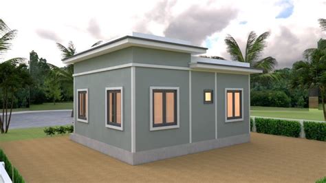 House Plans 7x6 With One Bedroom Flat Roof Tiny House Design 3d