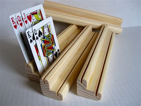 Playing Card Holder Two Level Set Of Four Etsy