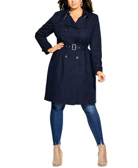 City Chic Trendy Plus Size Classic Trench Coat Plus Size Trench Coat