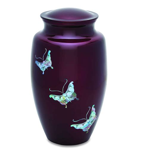 Item 9998 10 Butterfly Tranquility Mother Of Pearl Urn Loving