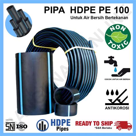 Jual Pipa Hdpe 4” Inch Pipa Hdpe Hitam 6m Per Batang Shopee Indonesia