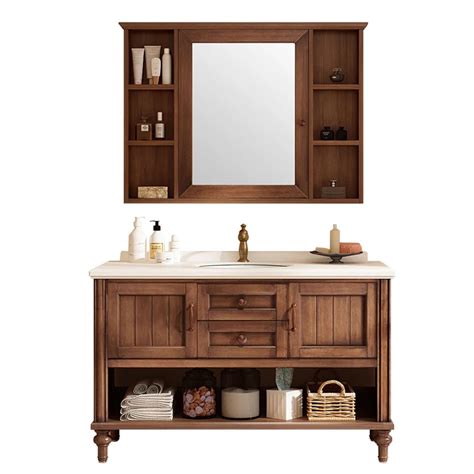 Solid Oak Bathroom Cabinet Rispa