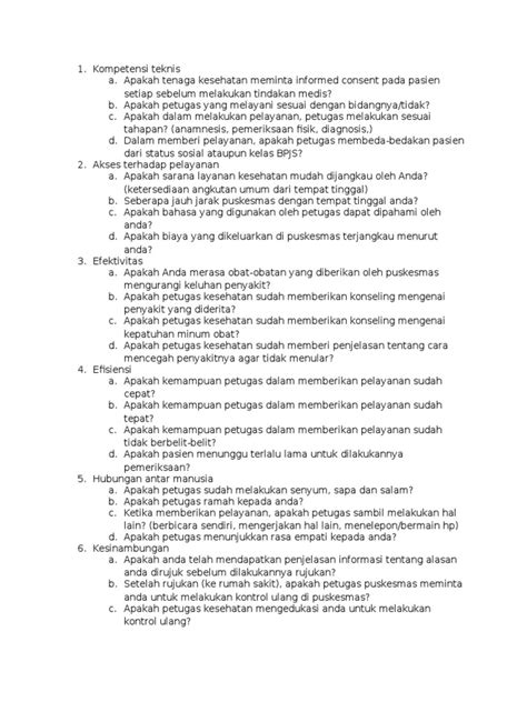PDF Kuesioner Manajemen Mutu DOKUMEN TIPS
