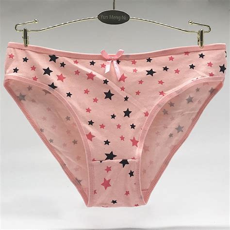 New Cotton Girls Panties Underwear Cute Stars Print Girl G String Teen