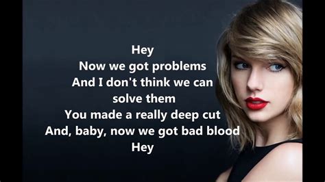 Taylor Swift Bad Blood Full Song With Lyrics Video Dailymotion