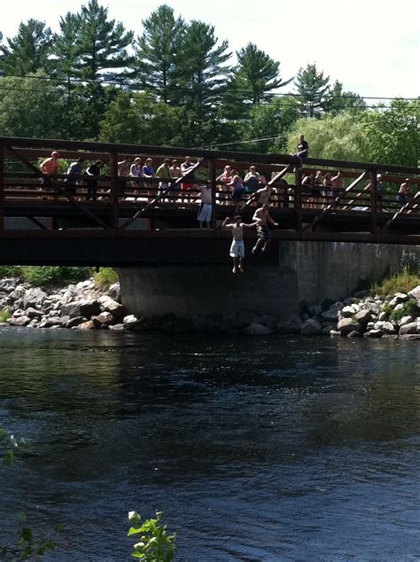 Watching Bridge Jumpers On The Kennebec River The Forks Maine Youd