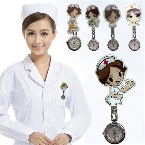 1pc Fashion Quartz Nurse Watch Fob Pocket Watch Movement Zinc Alloy Doctor Brooch Clip Pin Uygun