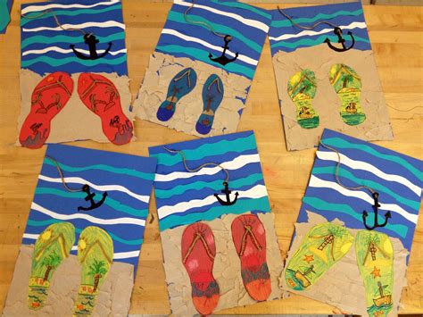 Art And The Oceanflip Flops With Anchorelementary Artart Teacher V