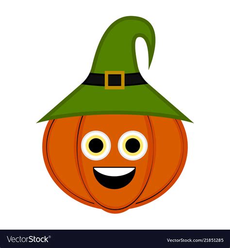 Cute Halloween Pumpkin Cartoon Character Vector Image