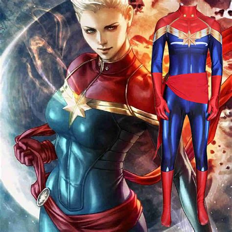 Captain Marvel Carol Danvers Cosplay Costume Jumpsuit